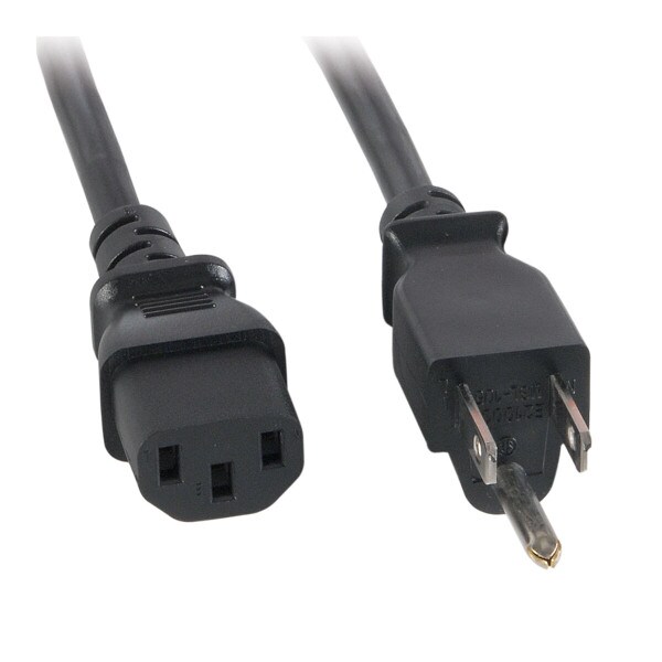 Main product image for IEC 12 ft. AC Power Cord Black 18/3 110-186